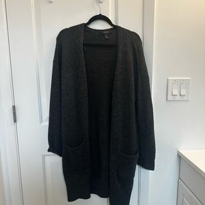 Long knit cardigan